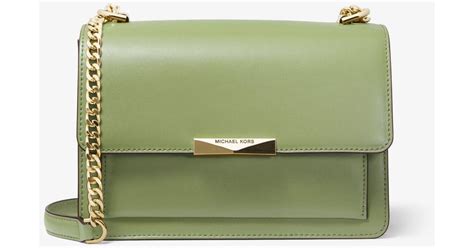 michael kors jade large|Jade Large Leather Crossbody Bag .